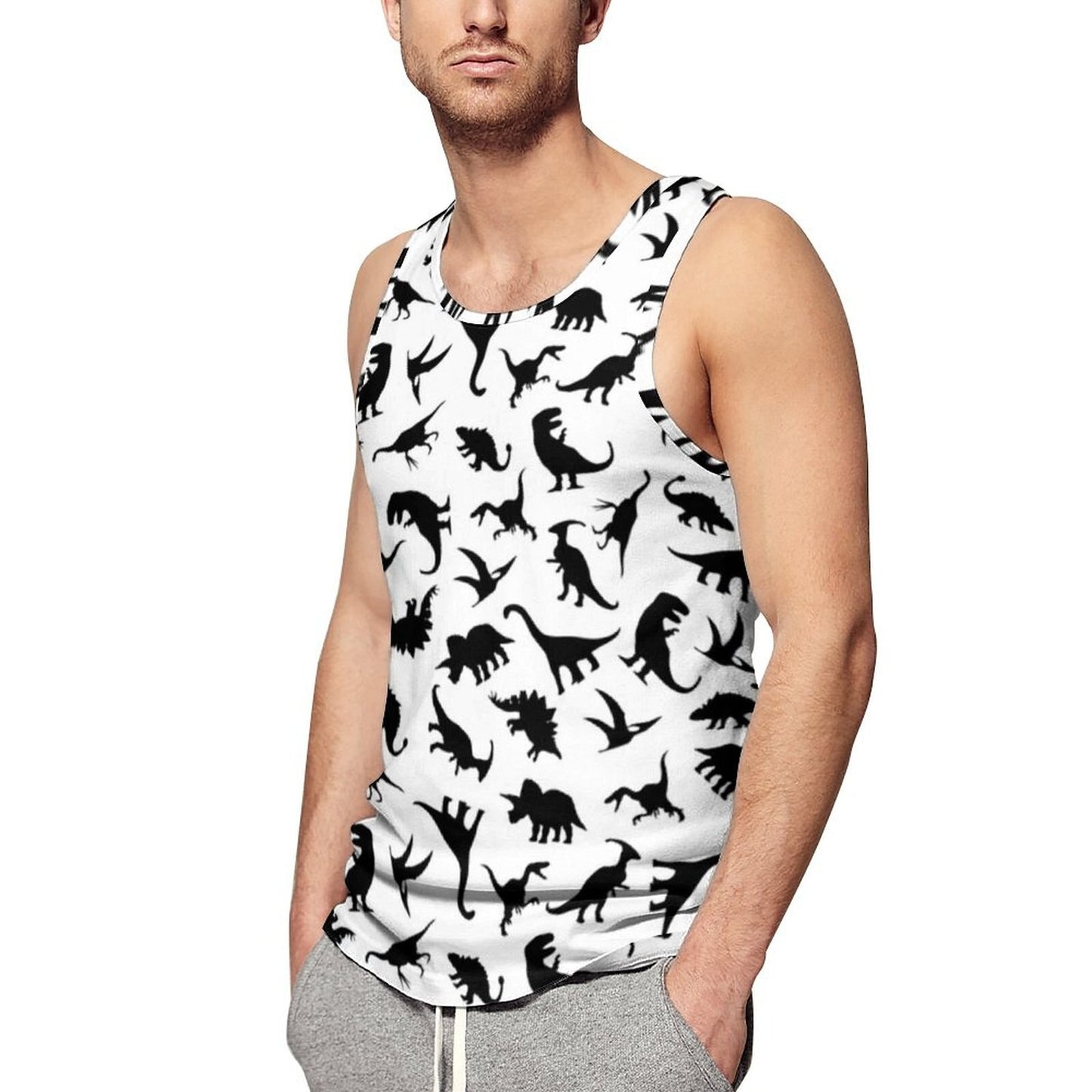 ABDL Dinosaur Print Tank Top