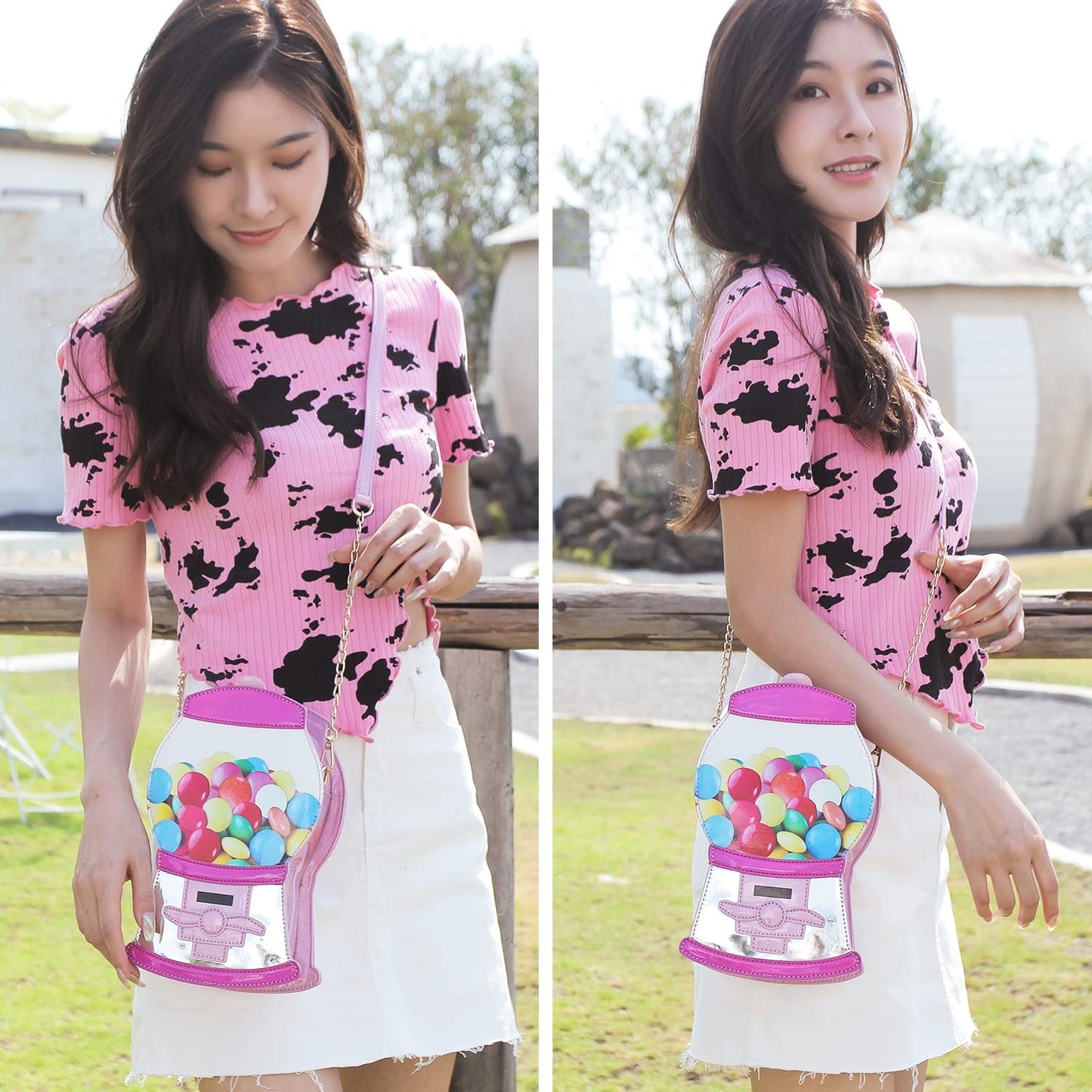 Cute Gumball Machine Shaped Crossbody Bag