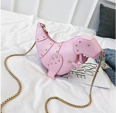 Cute Dinosaur Rivets Crossbody Bag