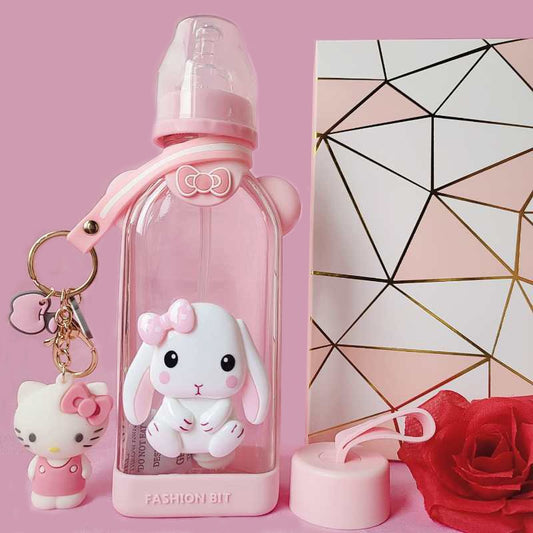 Cute Rabbit Adult Pacifier Glass Bottle