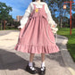 Sweet Corduroy Ruffles Dress