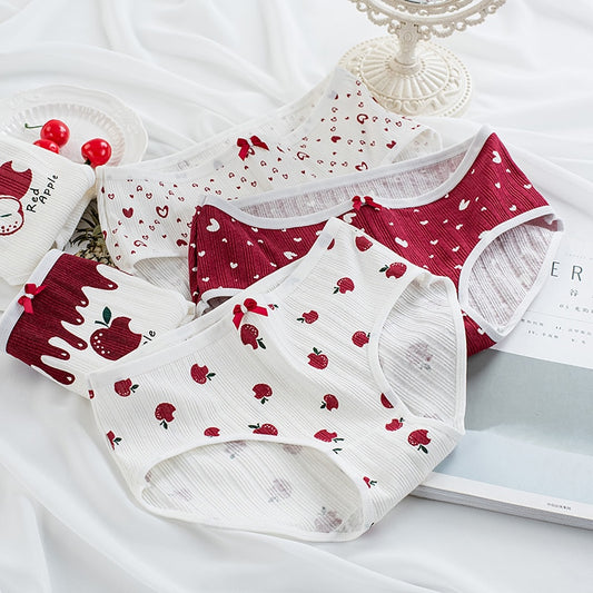 ABDL Cute Strawberries Cotton Panties (5 Pcs)
