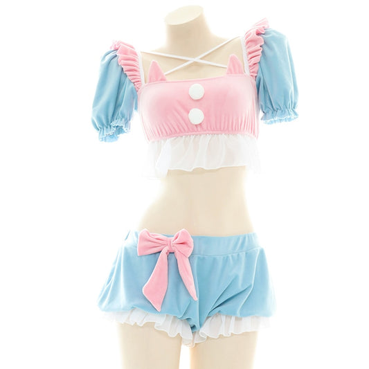 Cute 2 Piece Crop Top & Shorts Set