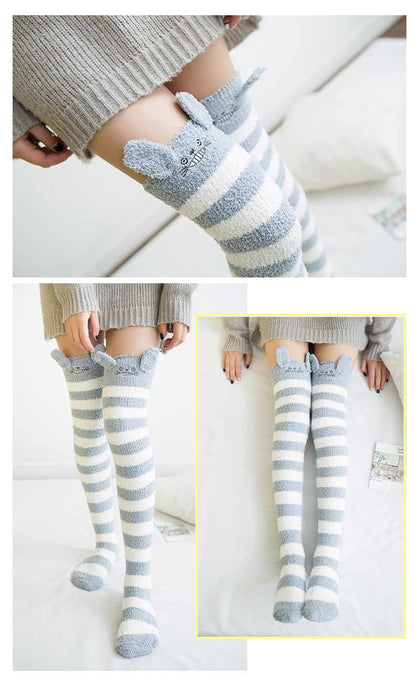 Cute Velvet Fleece Animal Socks