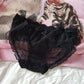 Cute See Through Lace Ruffles & Bows Panties Set (3 Pcs)