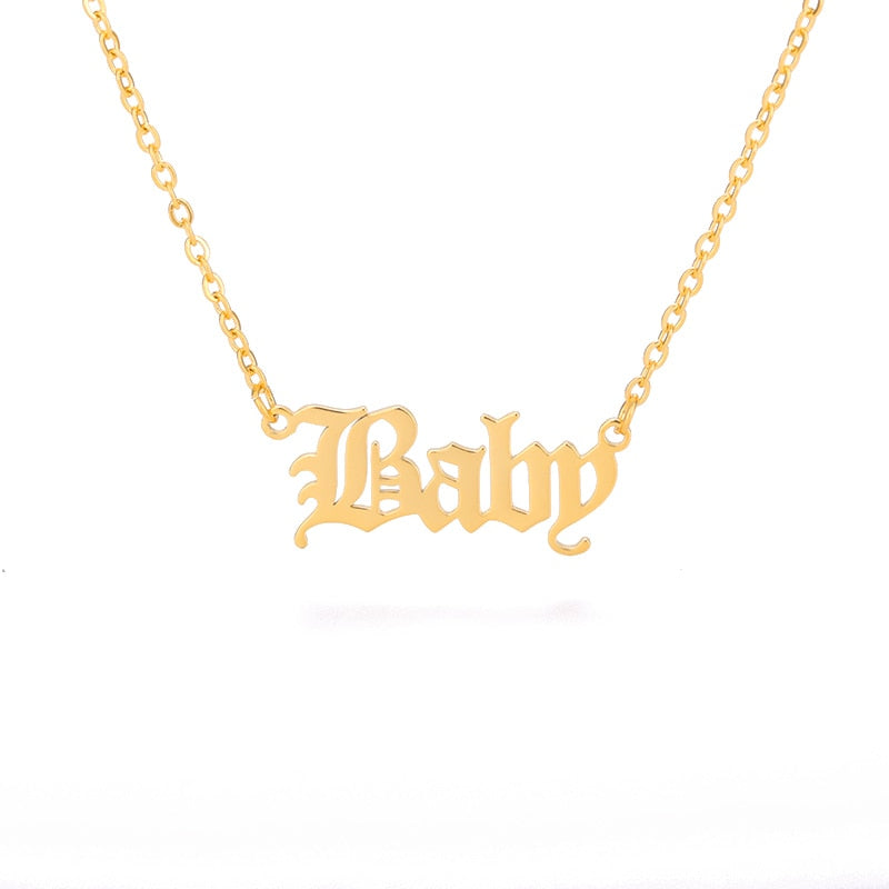 DDLG Babygirl/Princess Letter Necklace