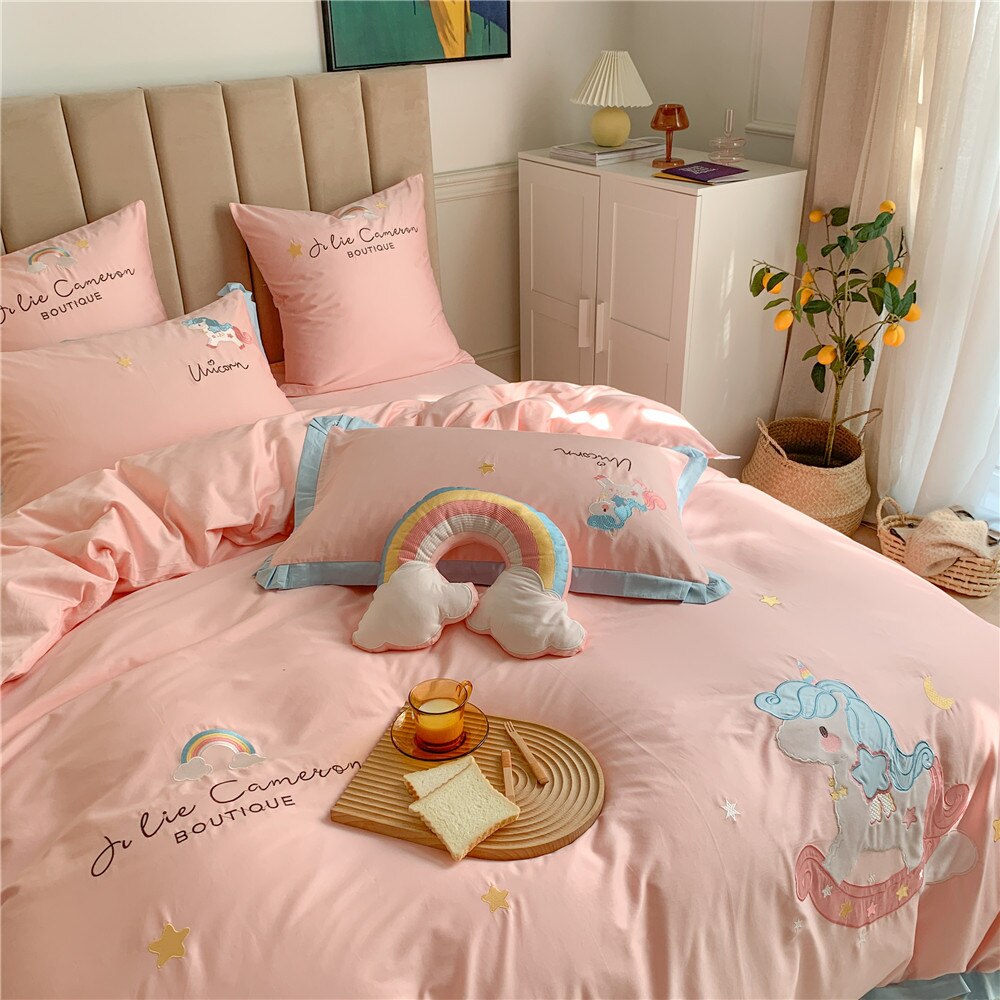 Unicorn bed clearance sheets queen size