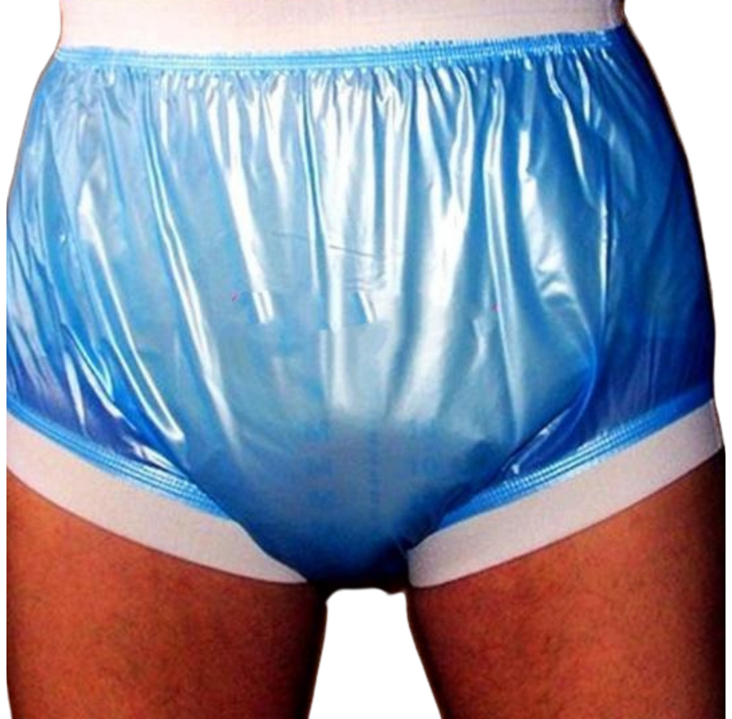 Wide Elastic Blue Waterproof Briefs