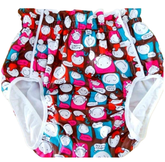 Smiling Face Plastic Diapers Size M