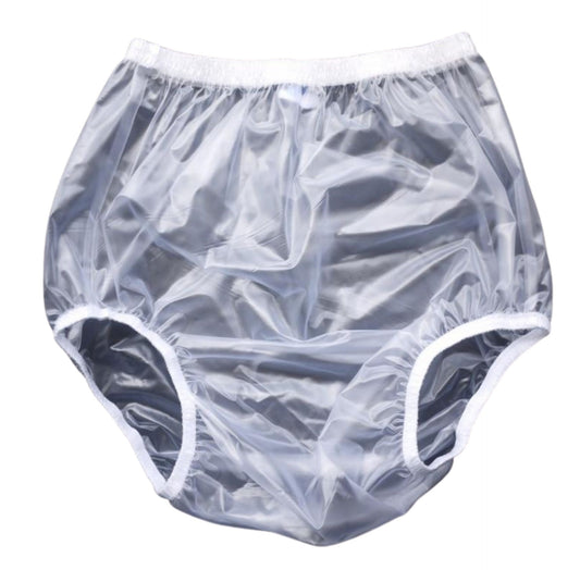 Transparent White Pull-On Plastic Pants (Pack of 3)
