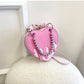 Pink Heart Shaped Crossbody Bag