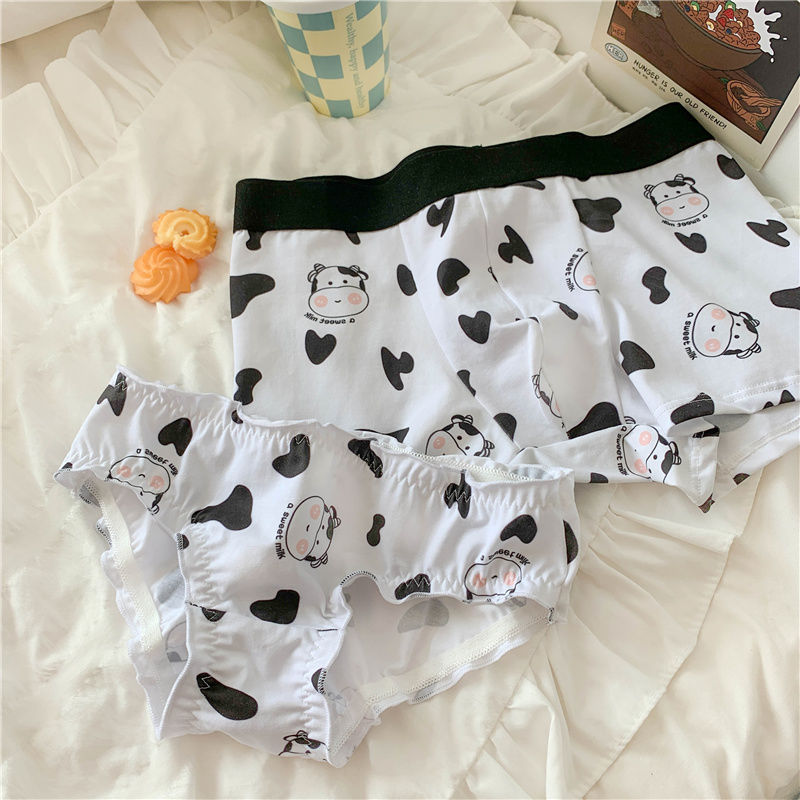 Cute His & Hers Cow Print Undies