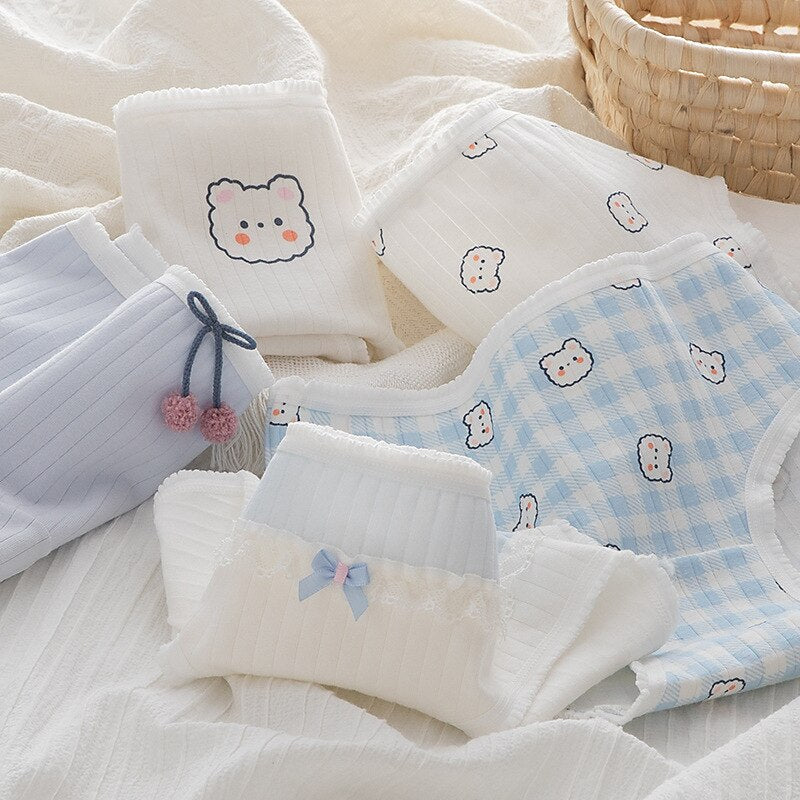 Cute Bear Cotton Panty Set (5 Pcs)