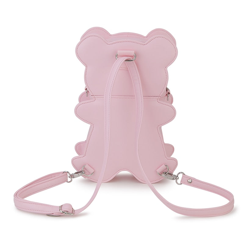 Cute Pink Bear Shaped Backpack/Crossbody Bag (3 in 1)