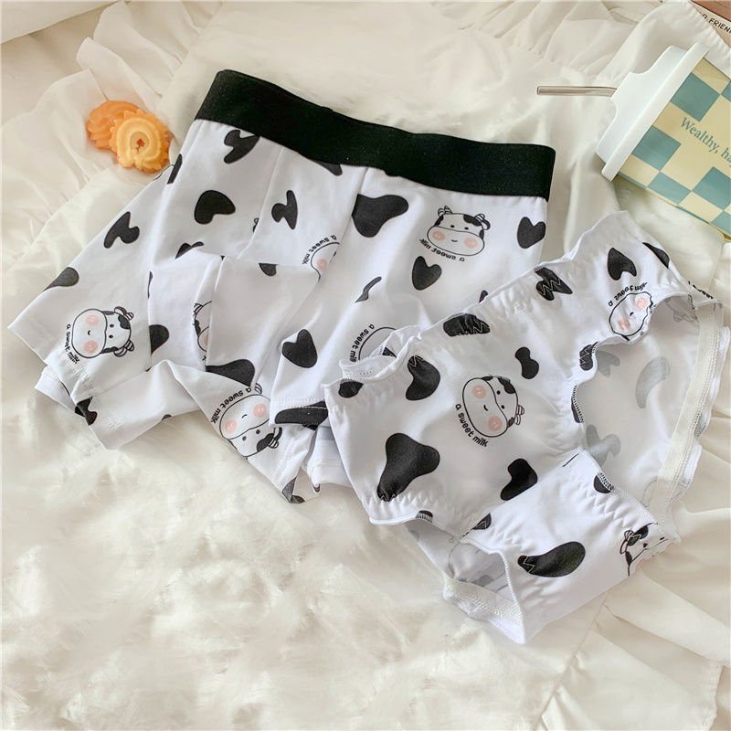 Cute His & Hers Cow Print Undies