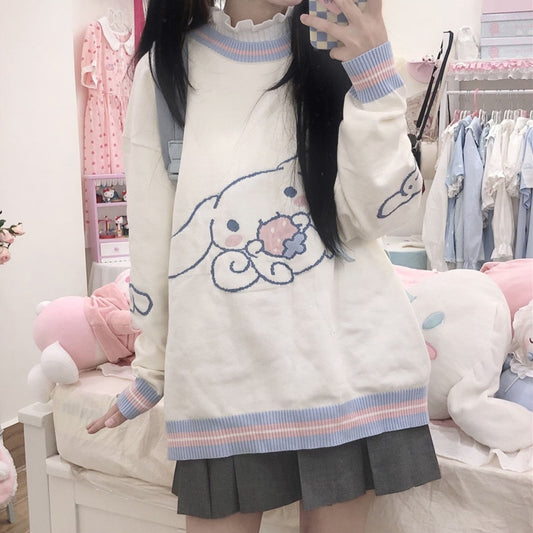 Cute Sanrio Cinnamoroll Long Sleeve Sweater