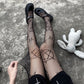 Cute Fishhet Pentacle Print Tights