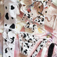 Cute Cow Print Lace Up Bikini Set