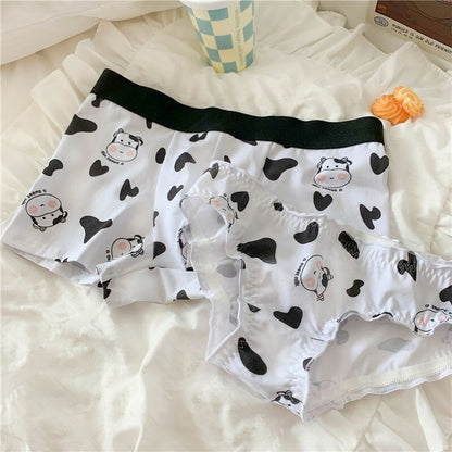 Cute His & Hers Cow Print Undies