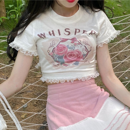 Cute Roses Print DDLG Princess Tee