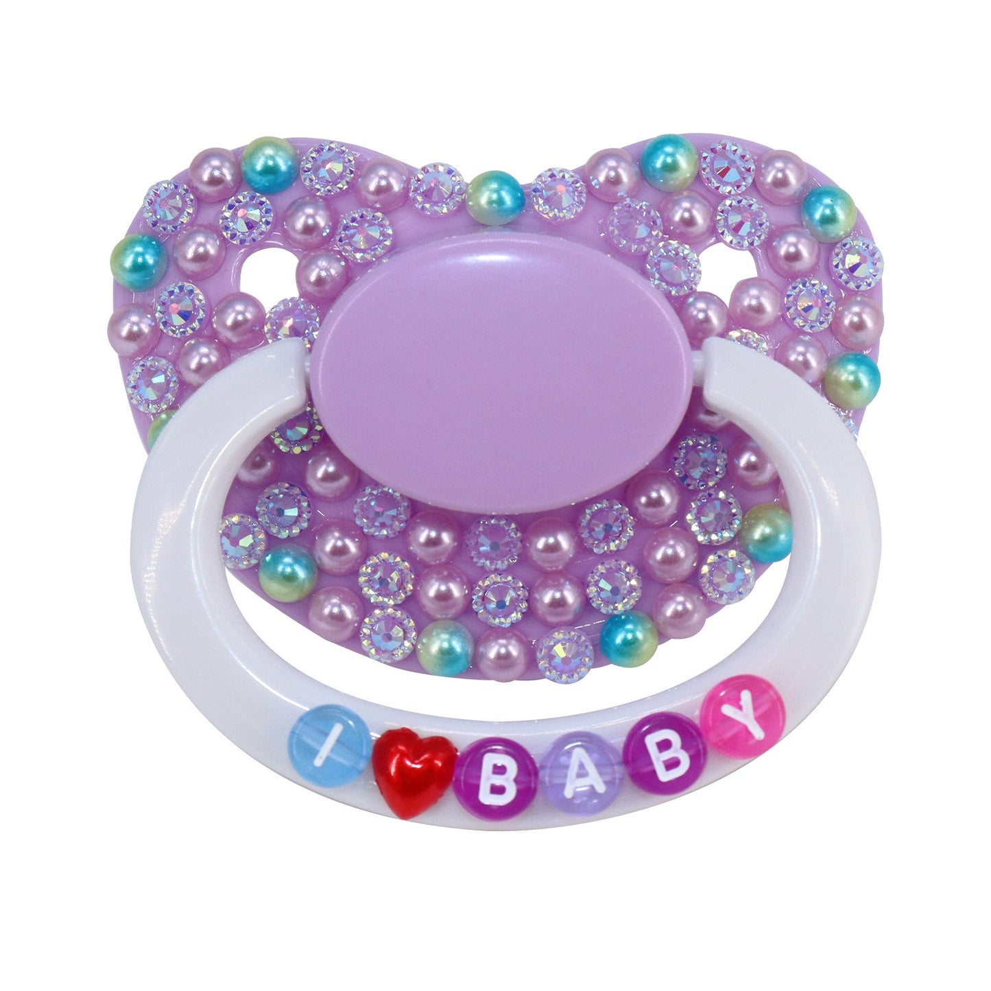 "I Love Baby" Purple ABDL DDLG Adult Pacifier