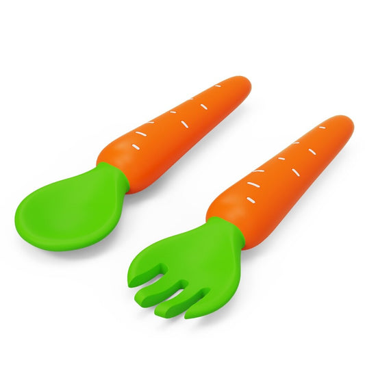 ABDL Baby Training Soft Carrot Spoon & Fork Tableware Set