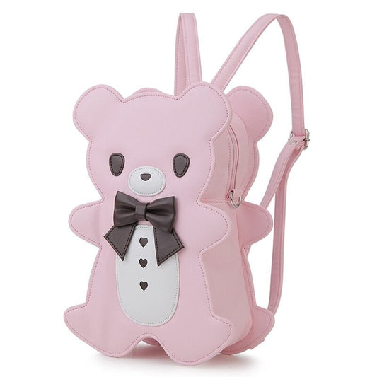 Cute Pink Bear Shaped Backpack/Crossbody Bag (3 in 1)