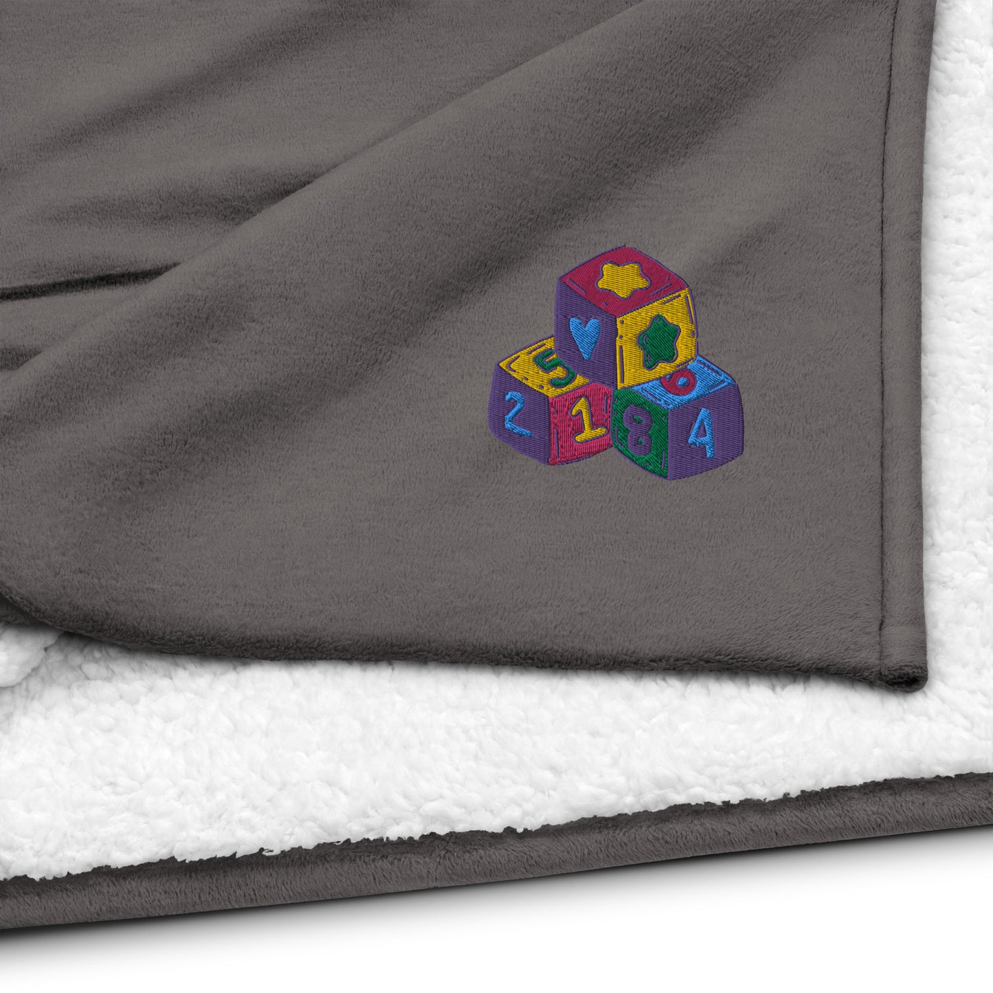 Embroidered ABDL Cozy Sherpa Blanket