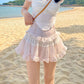 Cute Pink Ruffles Skirt