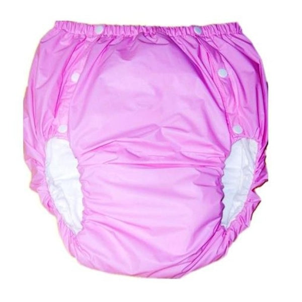 Premium Pink Plastic Diaper Size L | Lightweight at 0.35kg | Soft Cotton + 3-Layer Absorbent Cotton + Mesh Cloth | Perfect for Adult Baby Diaper Lovers!