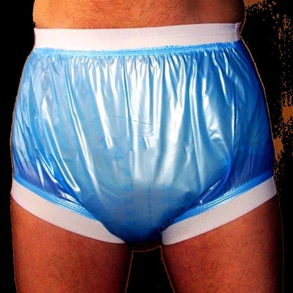 Wide Elastic Blue Waterproof Briefs