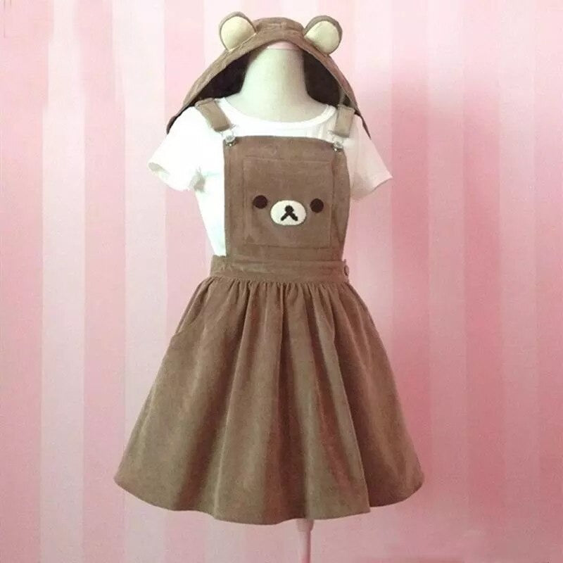 Cute Overall Bear Dress