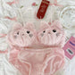Cute Kitty Cat Plush Bra & Panty Set