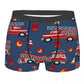 ABDL Men's Firetruck Cartoon Boxers