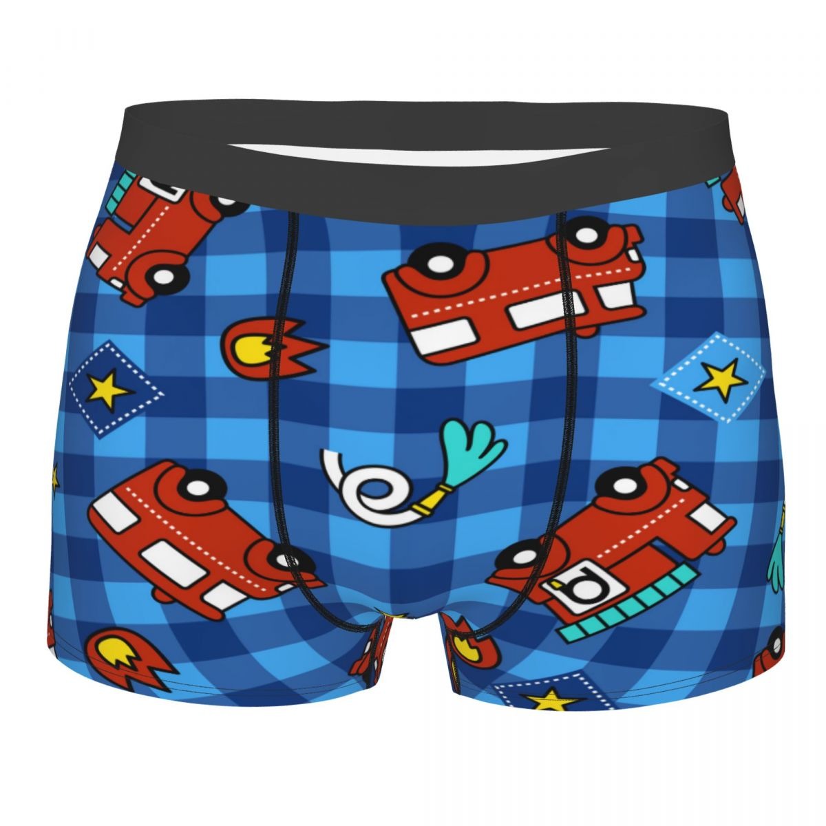 ABDL Men's Firetruck Cartoon Boxers