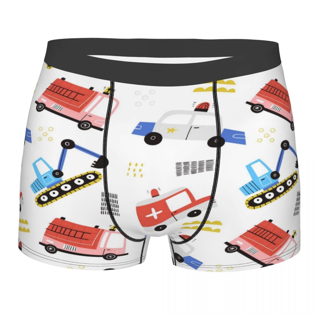 ABDL Men's Ambulance Police Cars Cartoon Boxers – ABDL Diapers