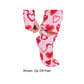 ABDL Heart Print Footed Pajamas