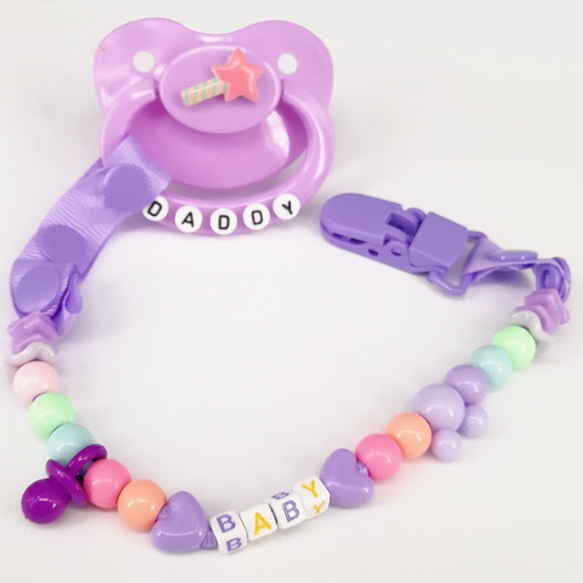 ABDL Pacifier & Clip Holder Set