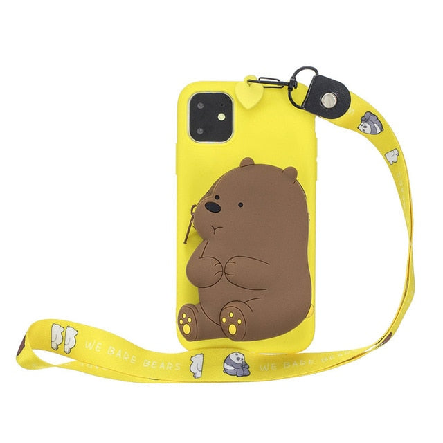 Cute Bear Phone Case (For Samsung Galaxy A50 A10 A30 A70 A7 A9S S8 S9 S10 Note 9 J4 J6)