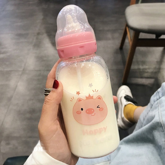 Cute Piggie Glass Bottle