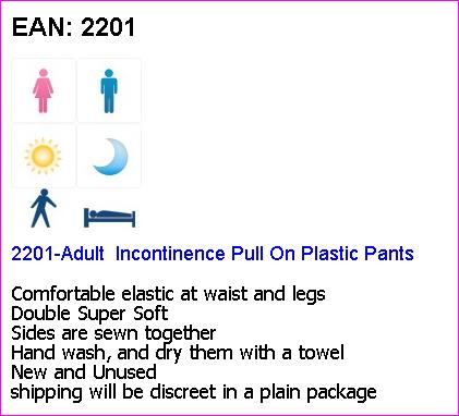 Pull On Plastic Pants Size S (Pack of 2)