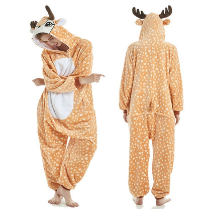 Cute Reindeer Flannel Onesie