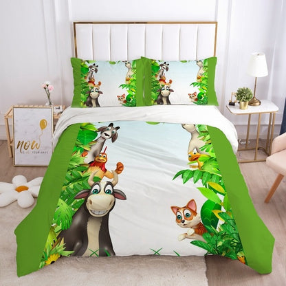 Cute Jungle Friends Bedding Set