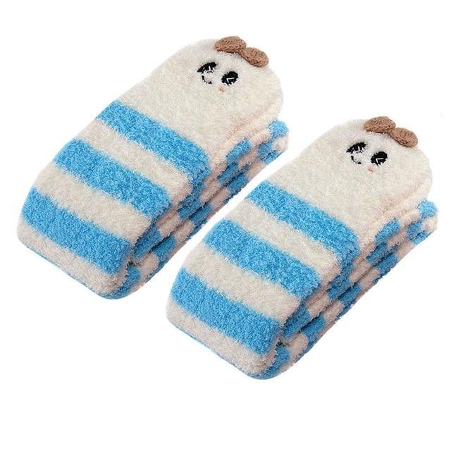 Cute Long Striped Fleece Socks