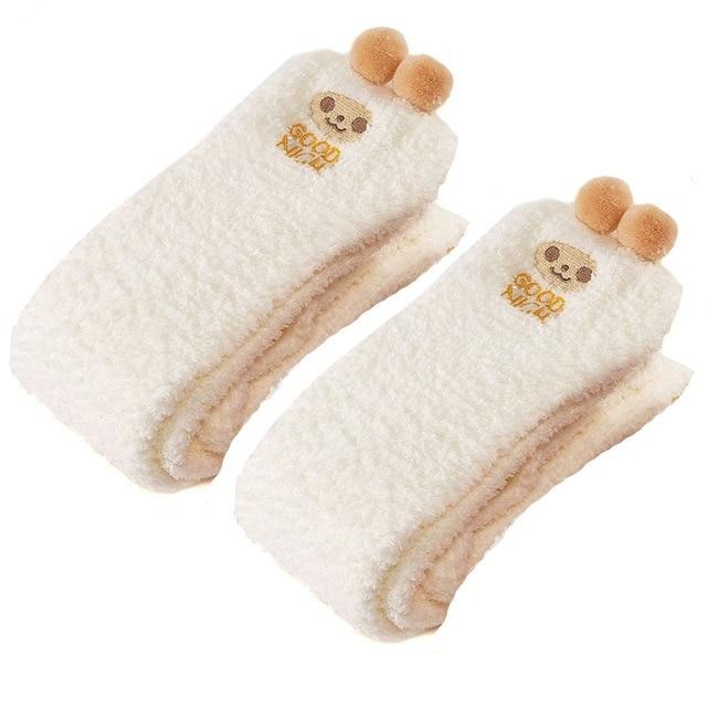 Cute Long Striped Fleece Socks