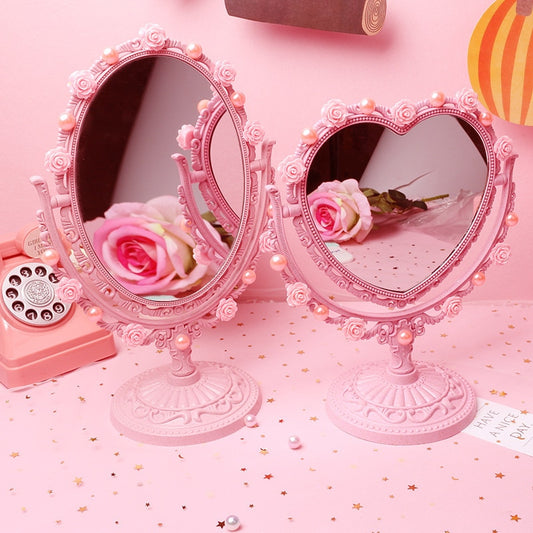 Pink Roses & Pearls Mirror