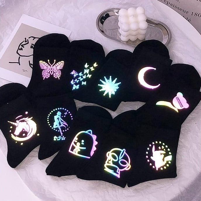 Night Reflection Light Socks