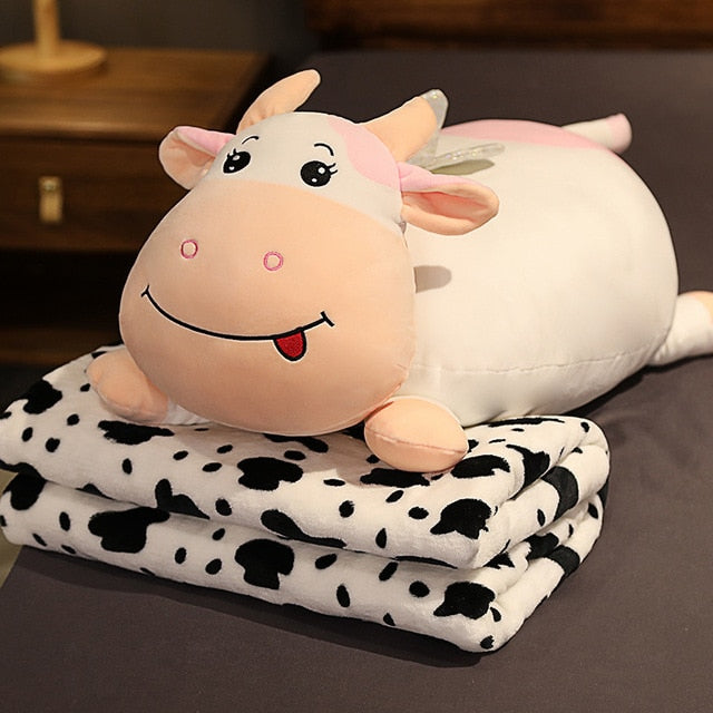 Cow Plushie & Blanket Set