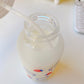 Cute Strawberry Bear Glass Pacifier Water Bottle (2 Pcs)