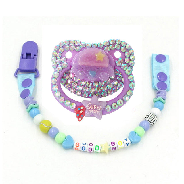 Adult Pacifier & Clip Holder Set